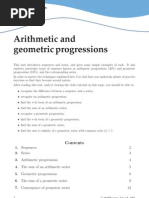 Arithmetic and Geometric Progressions