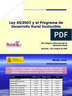 El Programa de Desarrollo Rural Sostenible (Ley 45/2007)