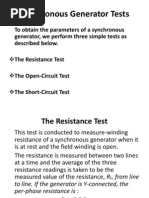 Synchronous Generator Tests