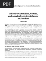 Collective Capabilities, Culture, and Amartya Sen's Development As Freedom