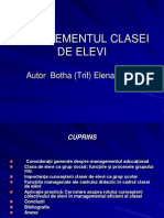 Managementul Clasei de Elevi