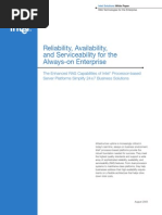 Reliability Availability and Serviceability For The Always On Enterprise Paper