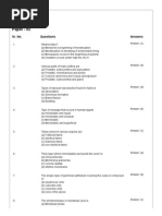 Reproduction Questions, Paper - 02: Sr. No. Questions Answers