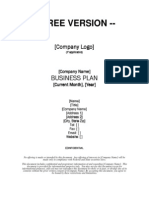 Free Business Plan Template