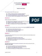 C04-Fundamentals of Business Economics: Sample Exam Paper