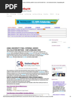 Anna University Final Internal Marks Calculation Method - Coe1.Annauniv