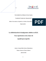 La Alfabetización de Inmigrantes Adultos en ELE