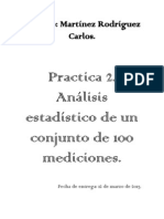 Practica 2. Análisis Estadístico de Un Conjunto de 100 Mediciones.