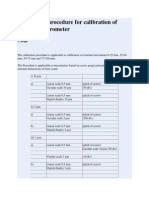 Calibration Procedure For Calibration of External Micrometer