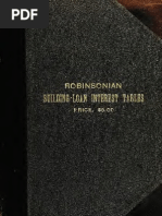 1 Robinsonian Building Loan Interest Tables 1909 J.watts Robinson