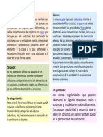 Clasificación, Categorización, Seriación y Patrón