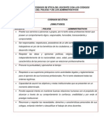 Comparación de Los Códigos de Ética Del Docente Con Los Códigos de Ética Del Policía y de Los Administrativos