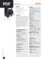 Bartec Control Switch A217130 - 1E