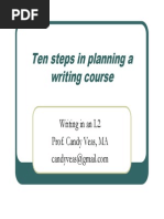 Writing in An L2 - Planning A Writing Course