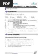 Parliament Brings End To 700 Years of Hunting - Intermediate PDF