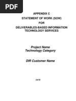 Appendix C Statement of Work (Sow) For Deliverables-Based Information Technology