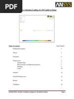 Module 6 Rotation Loading of A 1D Cantilever Beam