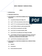 Violencia de Genero, Femicidio y Derecho Penal