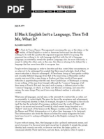 BALDWIN - If Black English Isn't English, Then What Is?