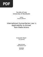 International Humanitarian Law S Applicability To Armed Non-State Actors