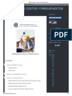 Obras Civiles Costos y Presupuestos
