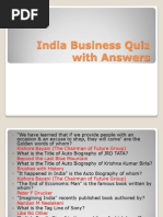 India Business Quiz With Answers