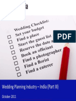 Wedding Planning Industry in India 2011 - Competition and Strategic Recommendations