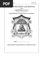 Communication Lab Manual: V Semester B.E (E & C)