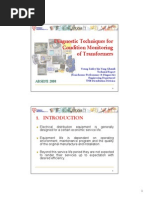 Diagnostic Techniques For Condition Monitoring of Transformers