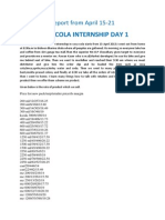 Coca Cola Summer Internship Day 1-7