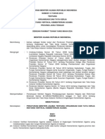 Peraturan Menteri Agama Nomor 13 Tahun 2012