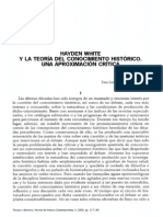 CABRERA, Hayden White y La Teoría Del Conocimiento Histórico