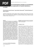 E. Coli During Over-Expression of Human Interferon-: Physiological and Morphological Changes of Recombinant in HCDC