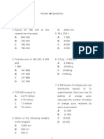 Exam Paper 1 Year 6 (Math)