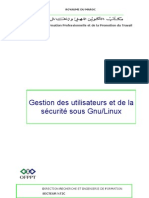 Gestion Des Utilisateurs Et de La Sécurité Sous Gnu-Linux