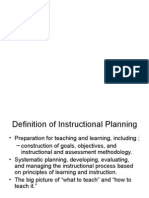 Instructional Planning