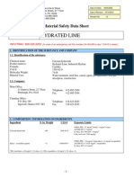 Hydrated Lime Msds 05 12