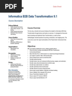 Informatica B2B Data Transformation 9.1 DS