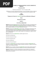 Reglamento de Permiso de Construccion para El Area Del Municipio de Managua