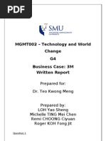 MGMT002 - Technology and World Change G4 Business Case: 3M