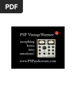 PSP VintageWarmer2 Manual