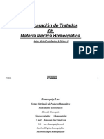 Comparación de Tratados de Materias Médicas Homeopáticas 1 Ed