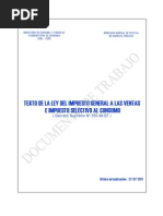 Ley Del Impuesto General A Las Ventas e Impuesto Selectivo Al Consumo