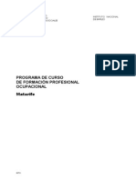 Matarife - Programa Del Curso de Formación Profesional Ocupacional. José Antonio Peñafiel Vásquez. Licenciado en Educación en Industrias Alimentarías