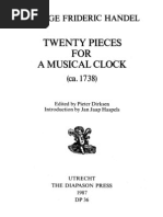 Handel - 20 Pieces Musical Clock