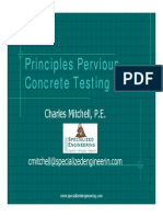 Principles Pervious Concrete Testing