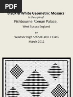 Black & White Geometric Mosaics: Fishbourne Roman Palace