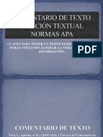 Citas Textuales y Comentario de Texto