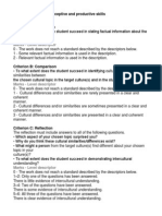 Written Assignment Spanish IB Mark Scheme