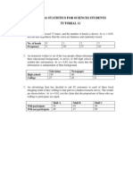 Maa 161 Statistics For Sciences Students Tutorial 11: No. of Heads Frequency